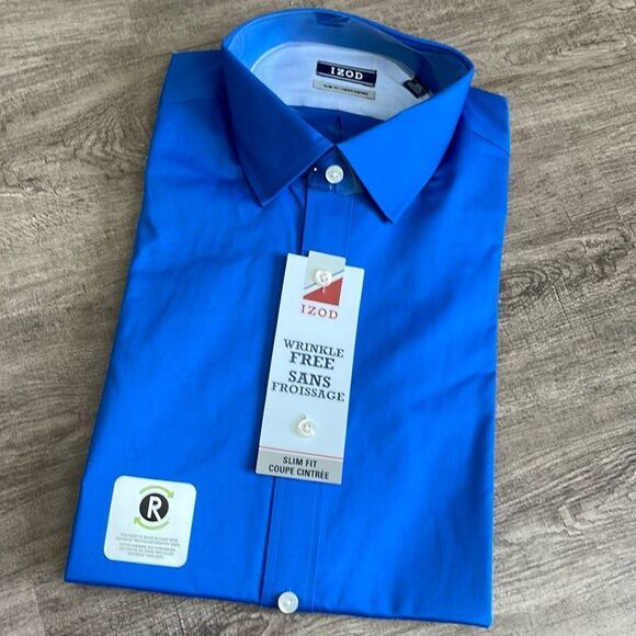 IZOD Slim Fit Dress Shirt NEW - Picture 1 of 3